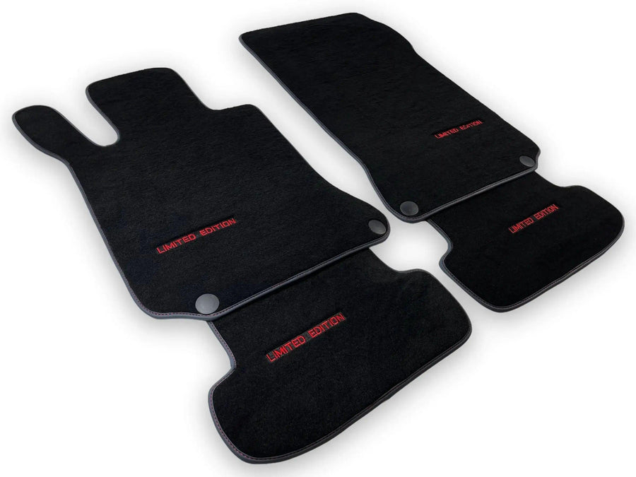 Black Floor Mats For Mercedes Benz E-Class W213 Sedan (2020-2023) Hybrid | Limited Edition - AutoWin