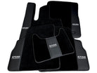 Black Floor Mats For Mercedes-Benz G Class W461 (1979-2008) With Leather Borders ER56 Design - AutoWin