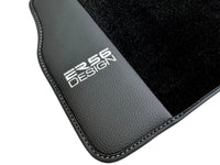 Black Floor Mats For Mercedes-Benz G Class W461 (1979-2008) With Leather Borders ER56 Design - AutoWin