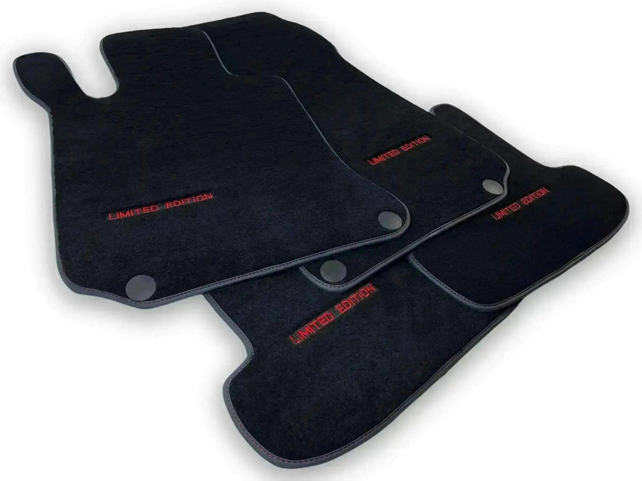 Black Floor Mats For Mercedes Benz GLK-Class X204 (2008-2012) | Limited Edition - AutoWin