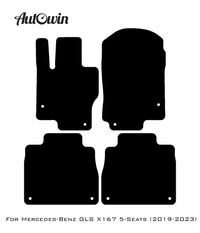 Black Floor Mats For Mercedes Benz GLS-Class X167 (2019-2023) | Limited Edition - AutoWin