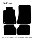 Black Floor Mats For Mercedes Benz S-Class W140 (1991-1998) | Limited Edition - AutoWin