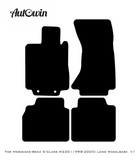 Black Floor Mats For Mercedes Benz S-Class W220 (1998-2005) Long Wheelbase | Limited Edition - AutoWin