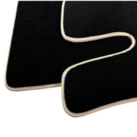 Black Floor Mats For Mercedes-Benz SL-Class R230 (2001-2012) Beige Trim - AutoWin