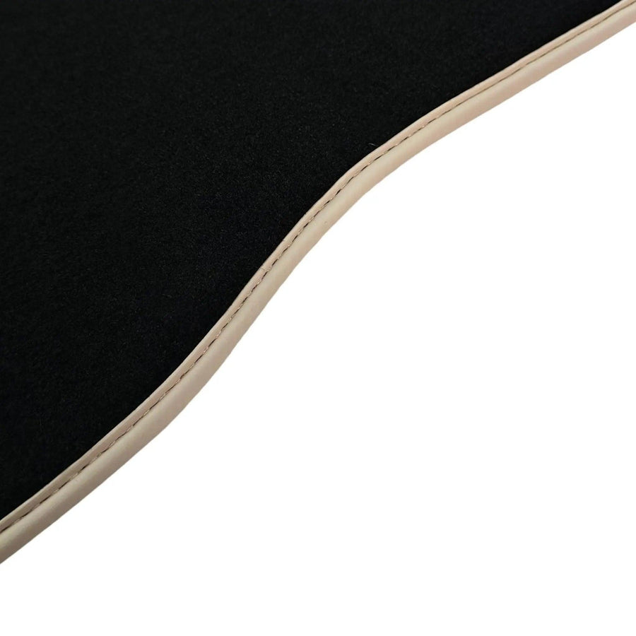 Black Floor Mats For Mercedes-Benz SLC-Class R172 (2016-2023) Beige Trim - AutoWin
