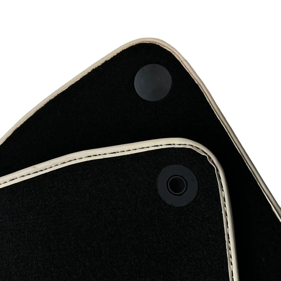 Black Floor Mats For Mercedes-Benz SLK-Class R170 (1996-1998) Beige Trim - AutoWin