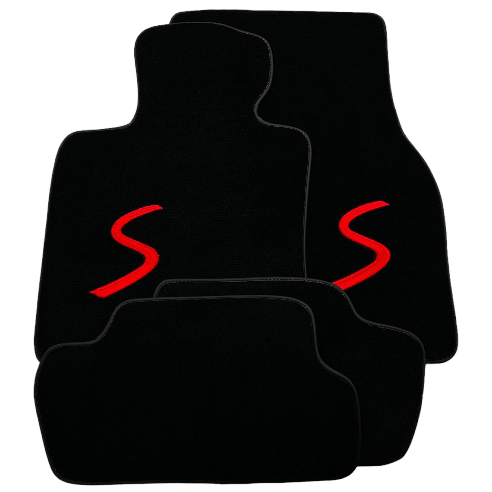 Black Floor Mats for Mini Cabrio F57 Convertible (2016-2023) - AutoWin