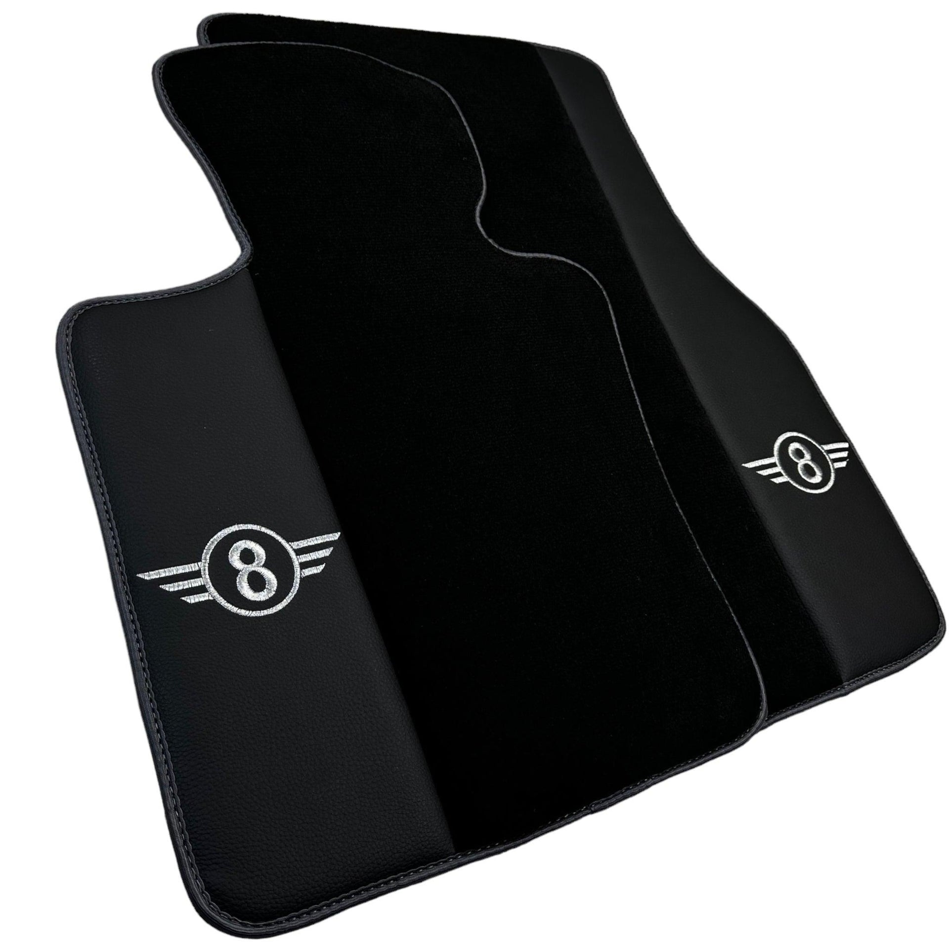 Black Floor Mats for Mini Cooper / One R53 (2001-2007) Cooper S with Leather | Gray Trim - AutoWin