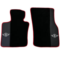 Black Floor Mats for Mini Cooper / One R53 (2001-2007) Cooper S with Leather | Red Trim - AutoWin