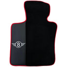 Black Floor Mats for Mini Cooper / One R53 (2001-2007) Cooper S with Leather | Red Trim - AutoWin
