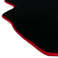 Black Floor Mats For Nissan 300ZX (1990-2000) Red Trim - AutoWin