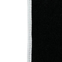 Black Floor Mats For Nissan 300ZX (1990-2000) with White Trim - AutoWin