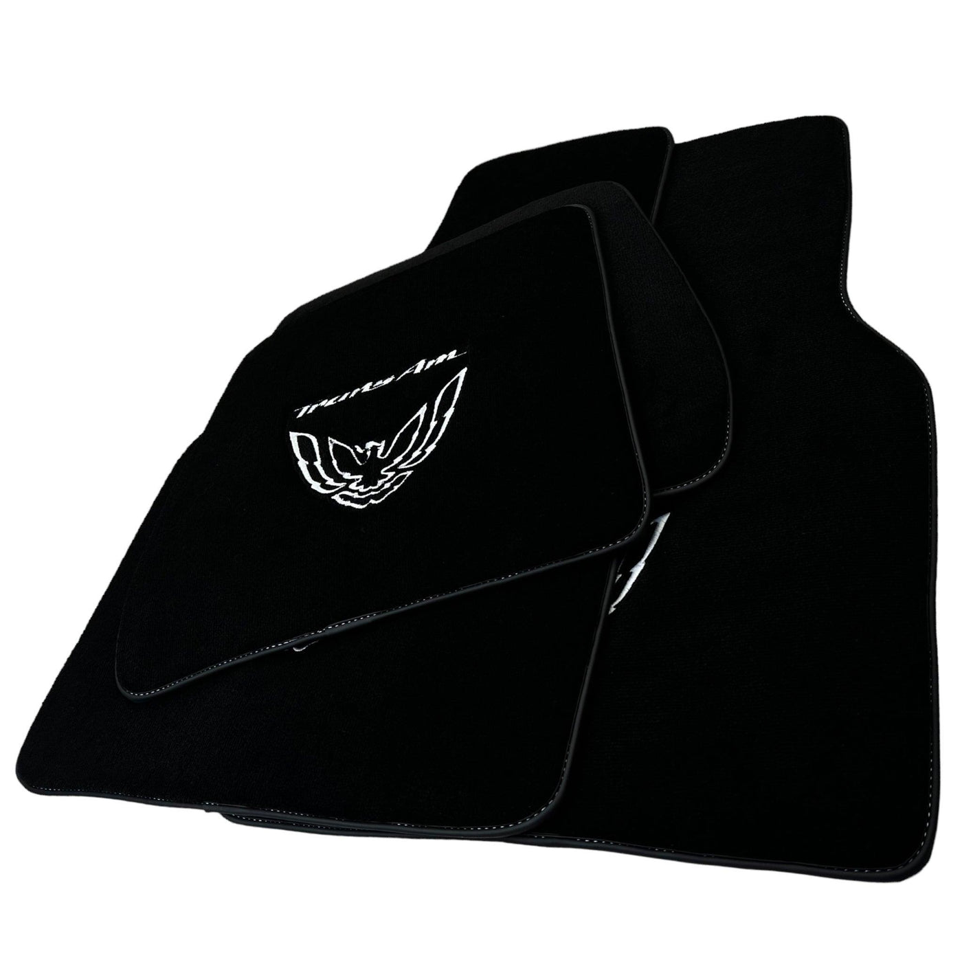 Black Floor Mats for Pontiac FireBird (1993-2002) with Trans Am Logo - AutoWin