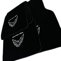 Black Floor Mats for Pontiac FireBird (1993-2002) with Trans Am Logo - AutoWin
