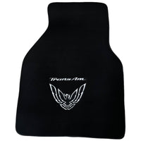 Black Floor Mats for Pontiac FireBird (1993-2002) with Trans Am Logo - AutoWin
