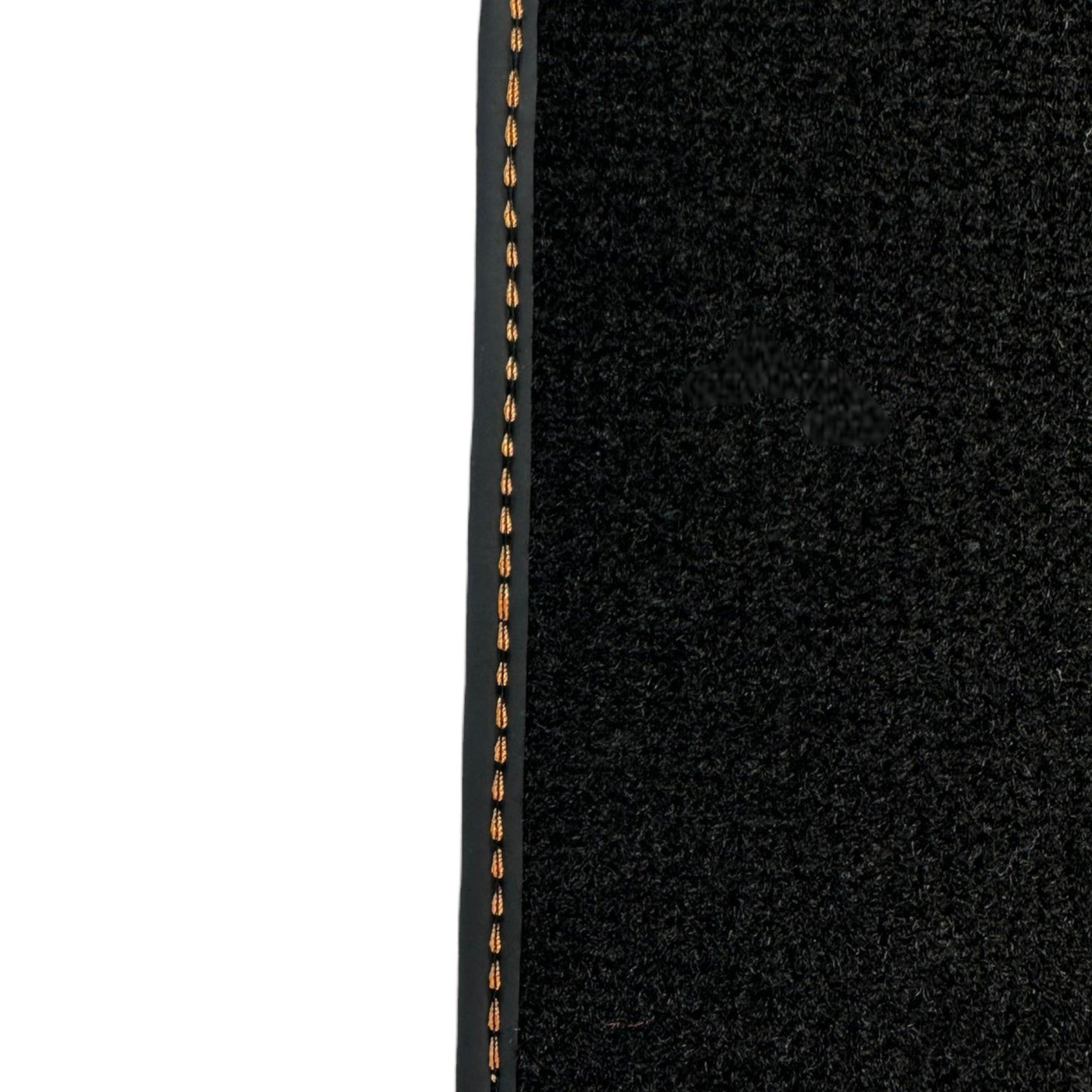 Black Floor Mats for Porsche 911 - 992 (2019-2024) Orange Alcantara ER56 Design - AutoWin