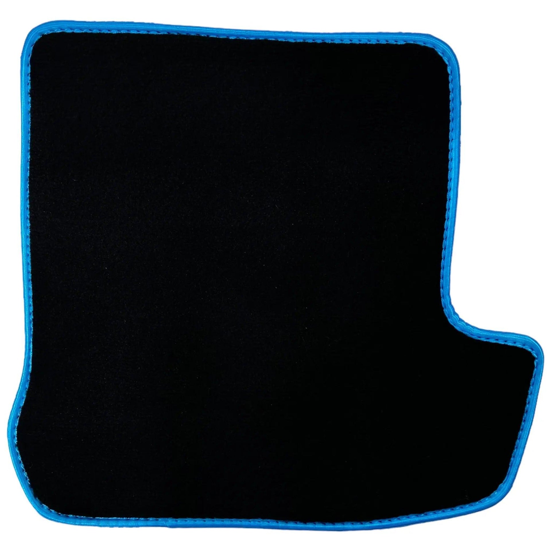 Black Floor Mats for Porsche 911 - 992 (2019-2024) with Blue Trim - AutoWin