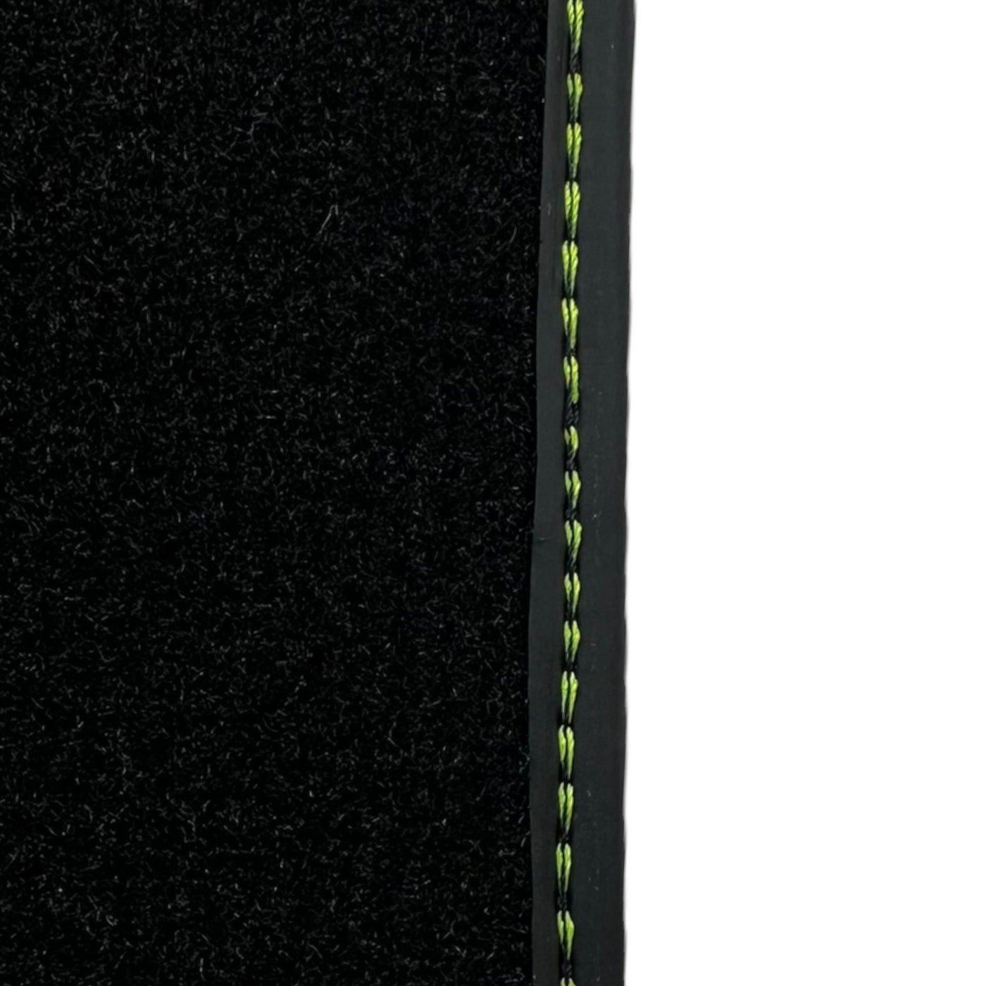 Black Floor Mats for Porsche 911 - 992 (2019-2024) with Green Leather ER56 Design - AutoWin