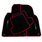 Black Floor Mats for Porsche 991 (2012-2019) with Red Trim - AutoWin