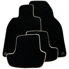 Black Floor Mats for Porsche Cayenne (2018-2023) | Beige Trim - AutoWin