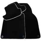 Black Floor Mats for Porsche Cayenne (2018-2023) | Beige Trim - AutoWin