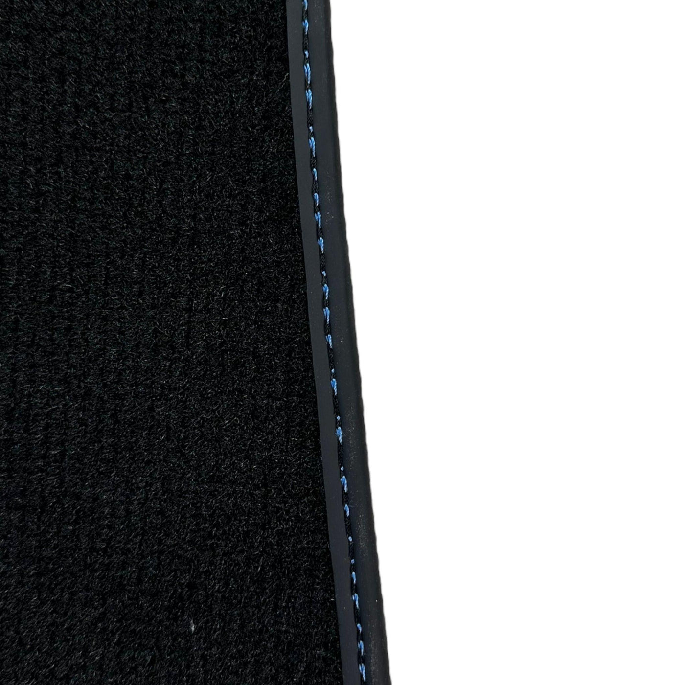 Black Floor Mats For Rolls Royce Black Badge Cullinan Blue Alcantara Leather - AutoWin