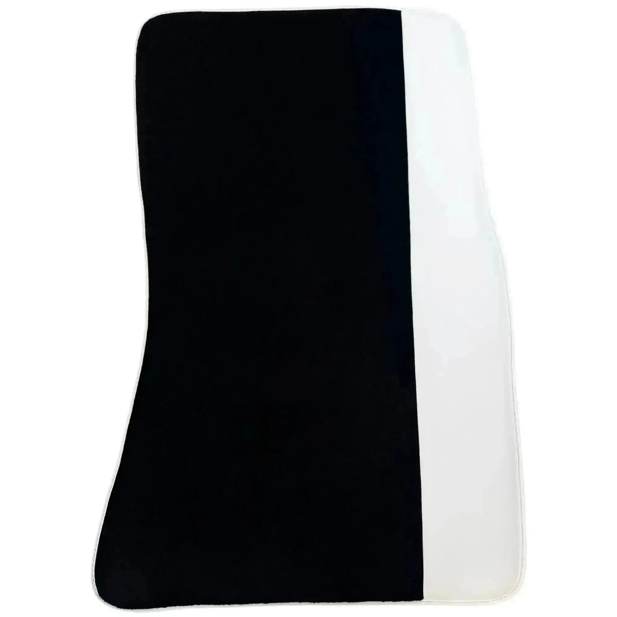 Black Floor Mats for Rolls Royce Cullinan 2018-2025 with White Leather | White Trim