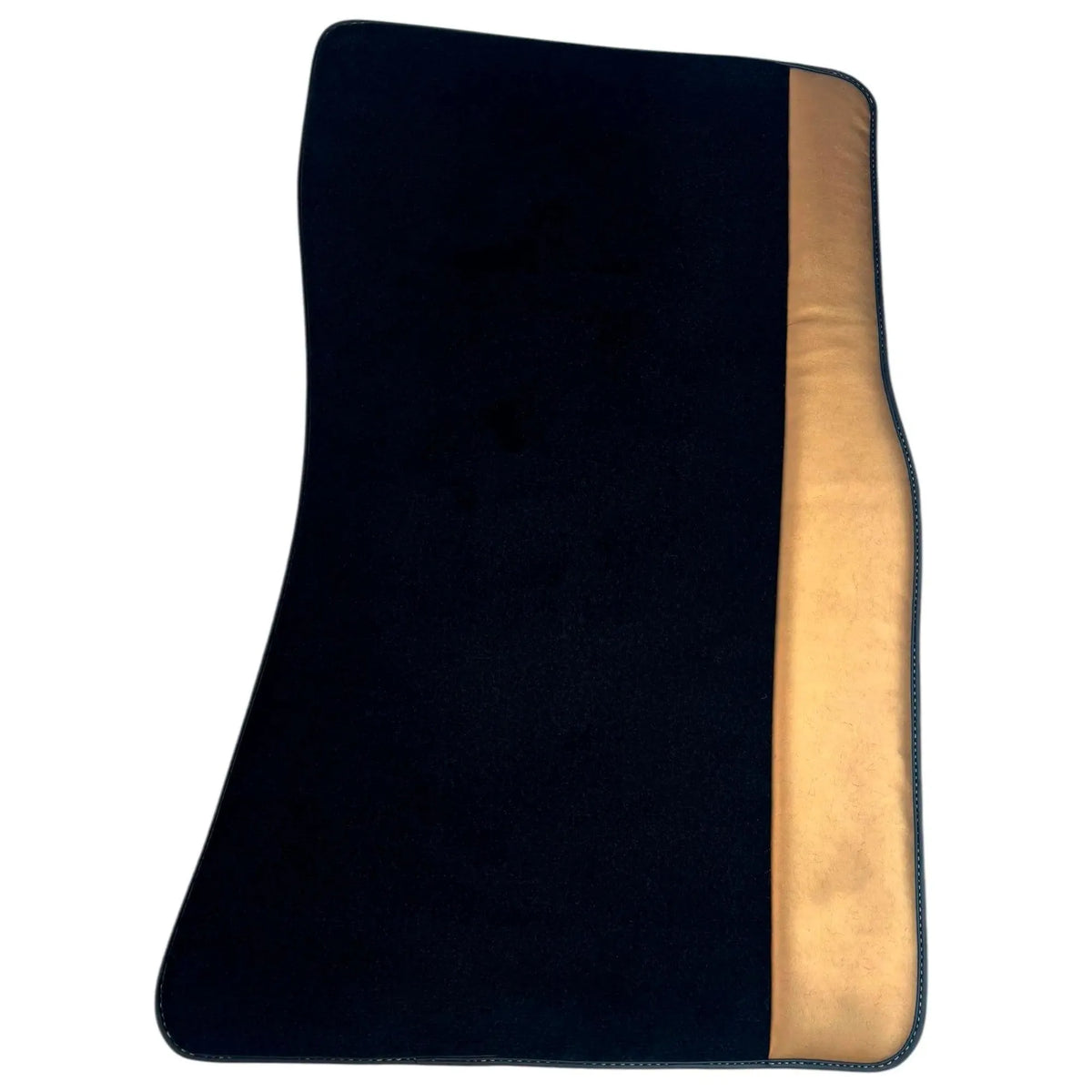 Black Floor Mats for Rolls Royce Phantom VIII (2017-2024) with Golden Leather