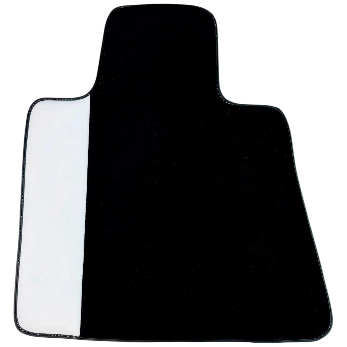 Black Floor Mats for Rolls Royce Phantom VIII (2017-2024) with White Leather