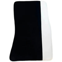 Black Floor Mats for Rolls Royce Phantom VIII 2017-2024 with White Leather | White Trim