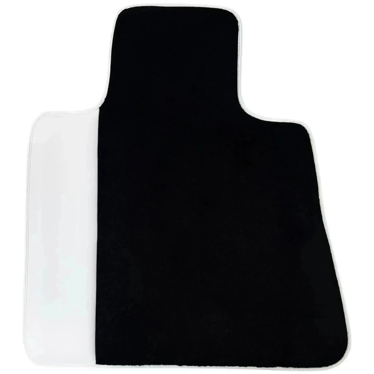 Black Floor Mats for Rolls Royce Phantom VIII 2017-2024 with White Leather | White Trim