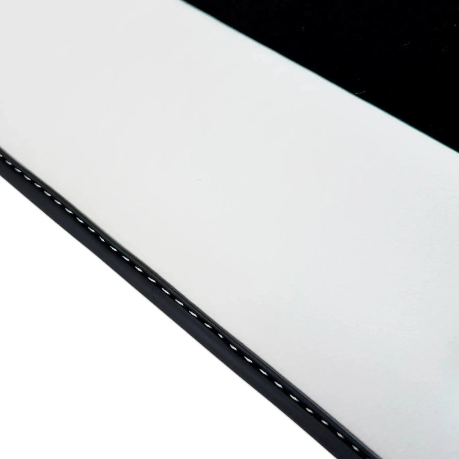 Black Floor Mats for Rolls Royce Wraith (2013–2023) with White Leather