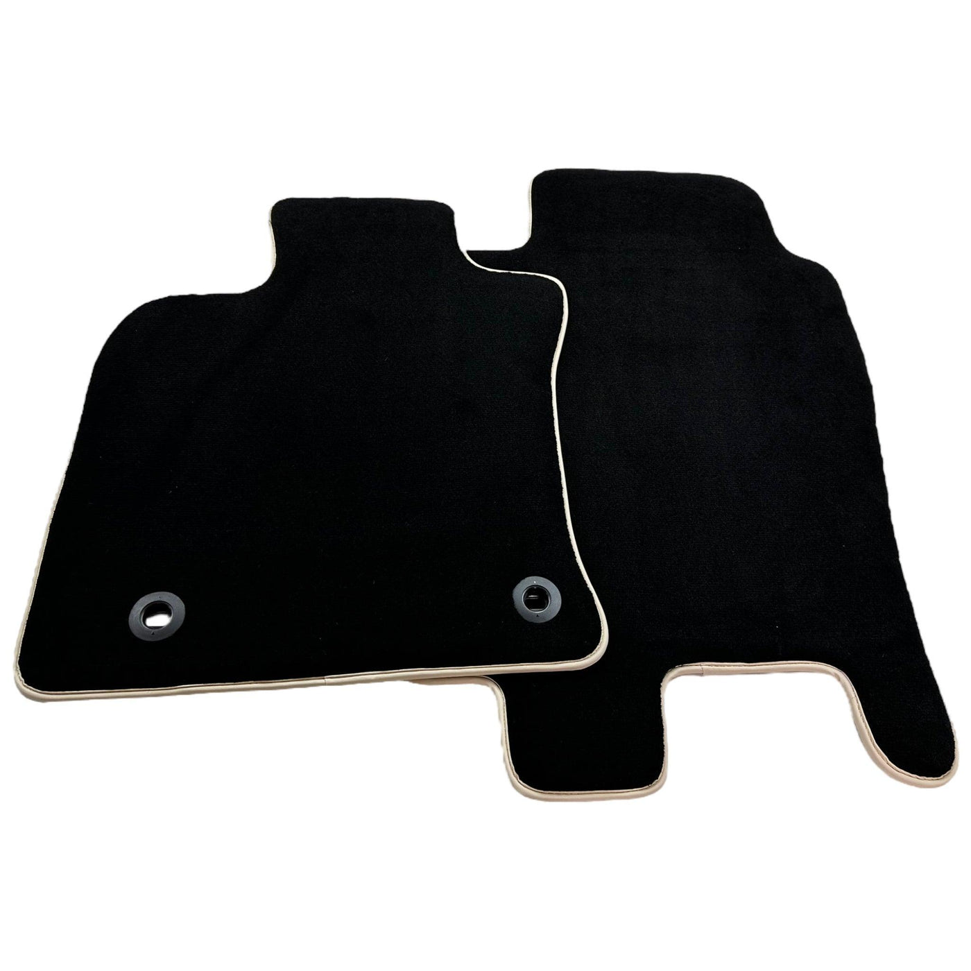 Black Floor Mats for Toyota Camry (2017-2023) Beige Trim - AutoWin