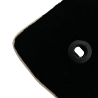 Black Floor Mats For Toyota Land Cruiser 150 (2009-2022) Beige Trim | ER56 Design - AutoWin
