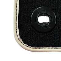 Black Floor Mats For Toyota Land Cruiser 150 (2009-2022) | Beige Trim - AutoWin