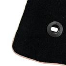 Black Floor Mats For Toyota Land Cruiser 150 (2009-2022) | Beige Trim - AutoWin