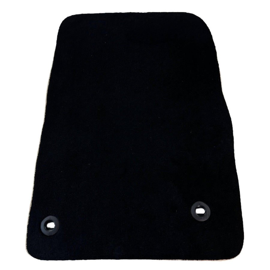 Black Floor Mats For Toyota Land Cruiser 150 (2009-2022) | Beige Trim - AutoWin