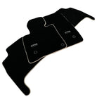 Black Floor Mats For Toyota Land Cruiser 200 (2008-2012) Beige Trim | ER56 Design - AutoWin