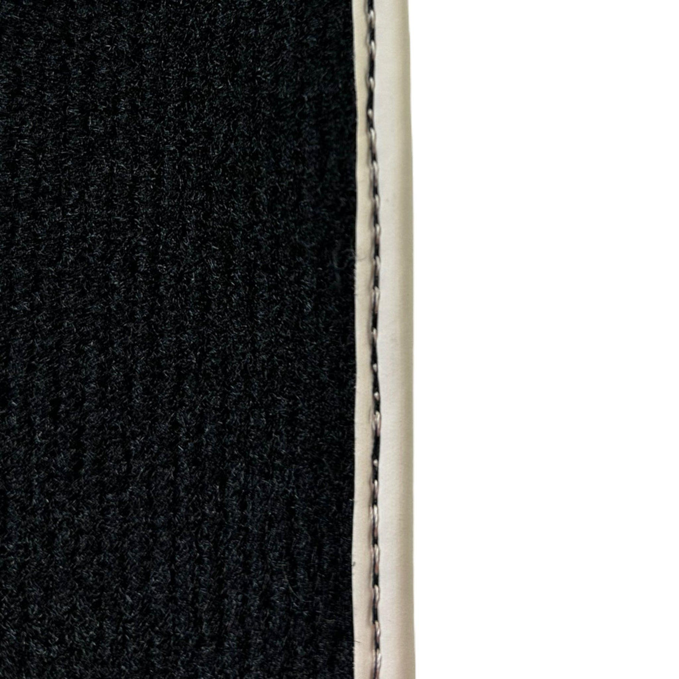 Black Floor Mats For Toyota Land Cruiser 200 (2008-2012) | Beige Trim - AutoWin