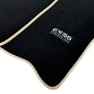 Black Floor Mats For Toyota Land Cruiser 80 (1985-1997) Beige Trim | ER56 Design - AutoWin