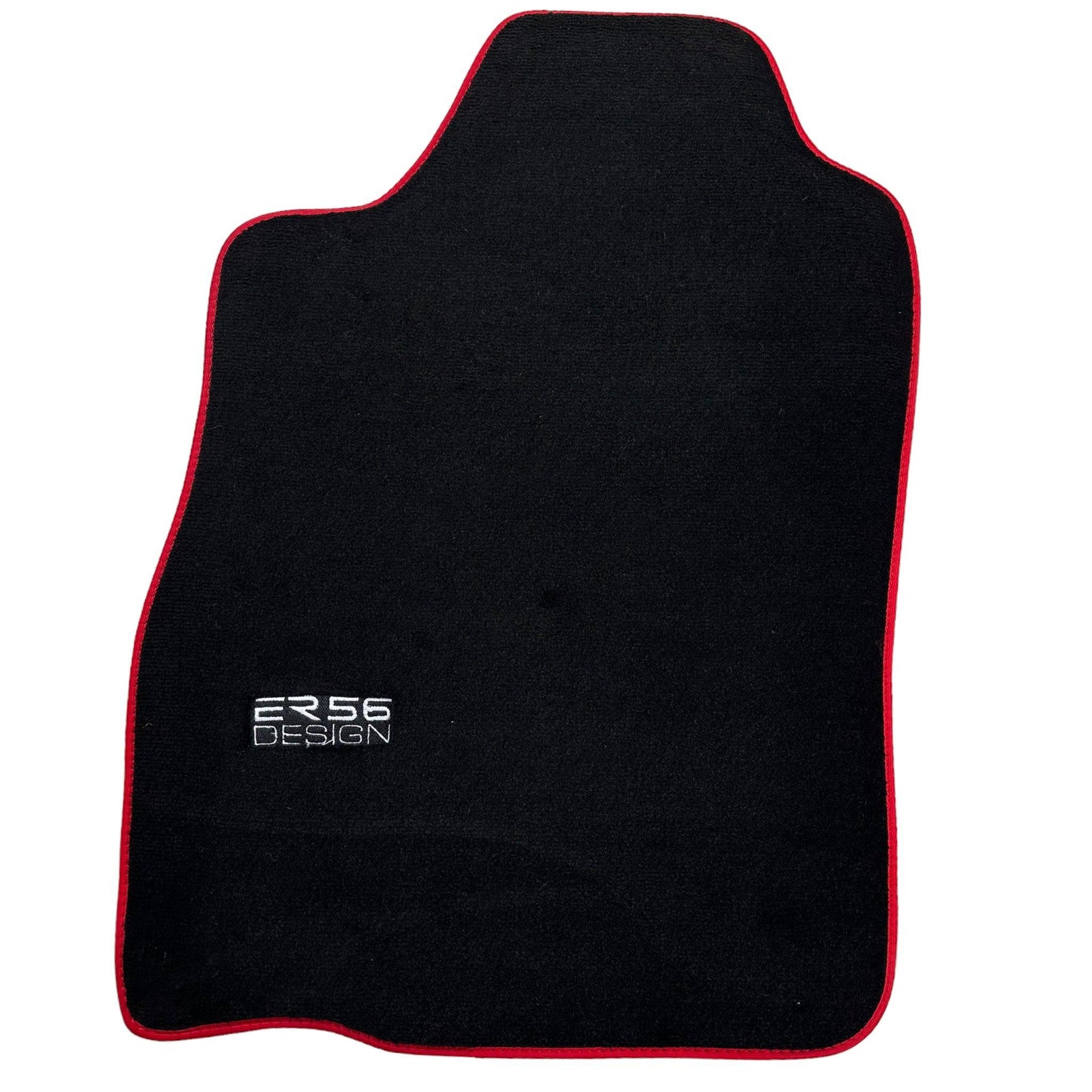 Black Floor Mats For Toyota Land Cruiser 90 (1997-2003) Red Trim | ER56 Design - AutoWin