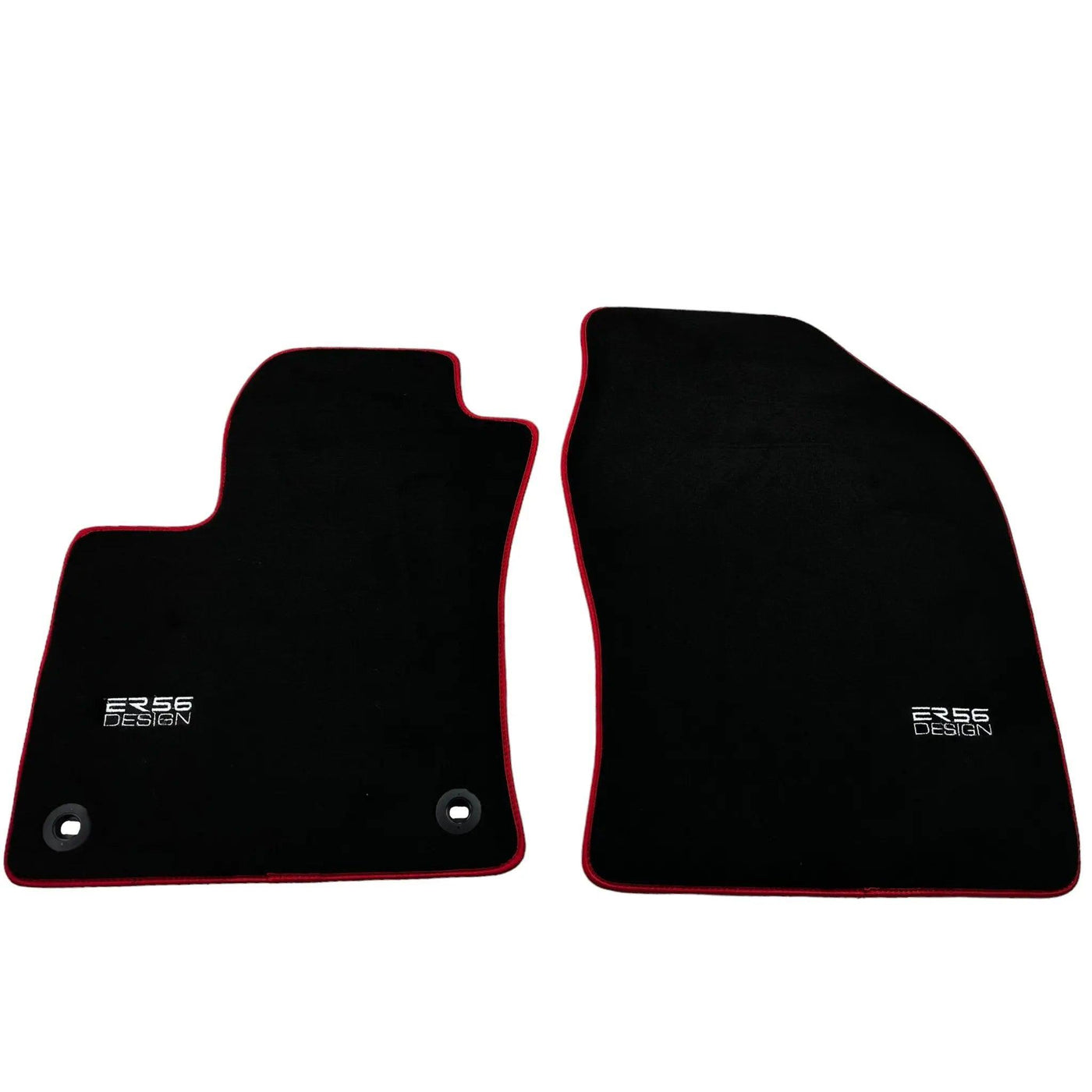 Black Floor Mats for Toyota Prius (2016-2021) ER56 Design with Red Trim - AutoWin