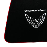 Black Floor Mats Red Trim for Pontiac FireBird (1970-1981) Trans Am - AutoWin