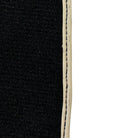 Black Floor Mats With Beige Trim For Audi A6 C8 Sedan (2018-2023) ER56 Design - AutoWin