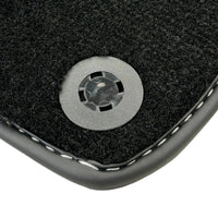 Black Floor Mats with Leather for Lamborghini Gallardo (2004-2014) - Fighter Jet Edition - AutoWin