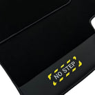 Black Floor Mats with Leather for Lamborghini Gallardo (2004-2014) - Fighter Jet Edition - AutoWin