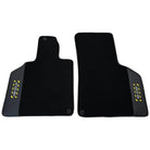 Black Floor Mats with Leather for Lamborghini Gallardo (2004-2014) - Fighter Jet Edition - AutoWin