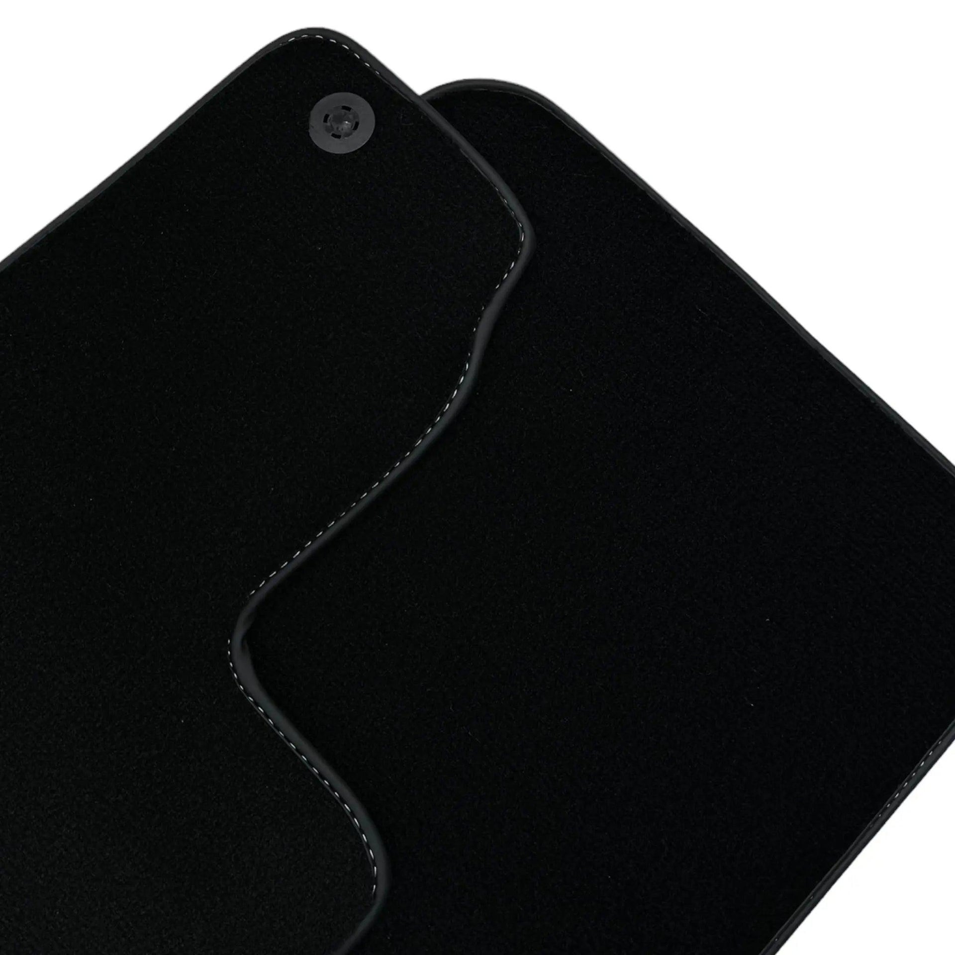 Black Floor Mats with Leather for Lamborghini Gallardo (2004-2014) - Fighter Jet Edition - AutoWin