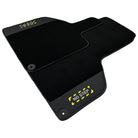 Black Floor Mats with Leather for Lamborghini Huracan (2014-2023) - Fighter Jet Edition - AutoWin