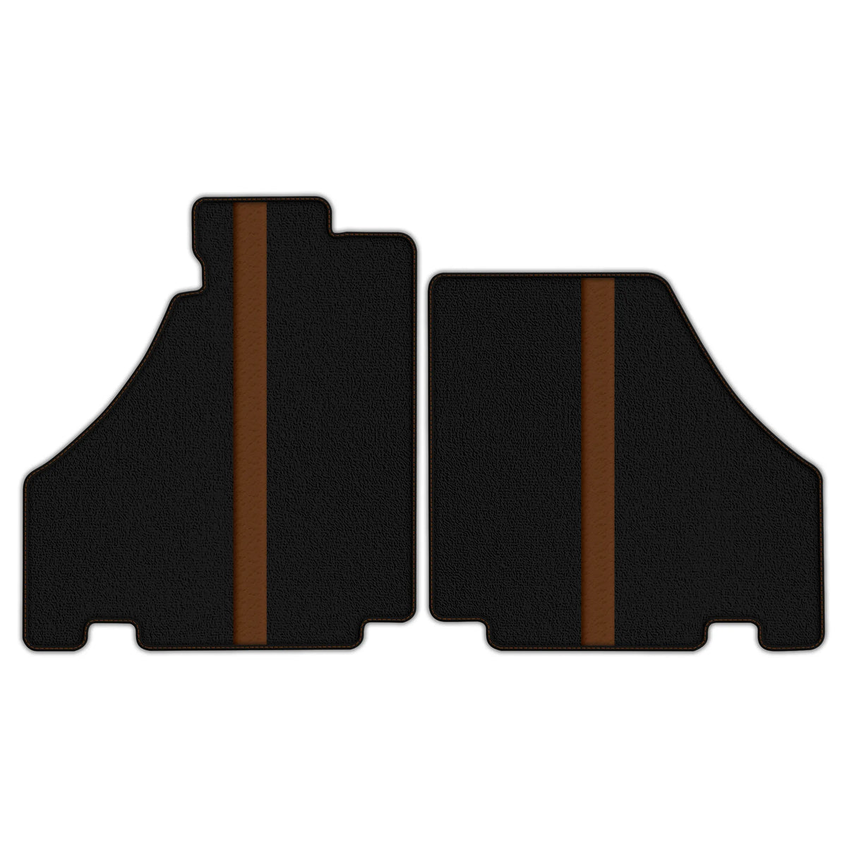 Black Floor Mats with Leather Line for Ferrari 360 (1999-2005) - Various Colors